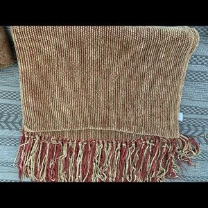 Textile Weavers Rose Chenile Throw Blankets